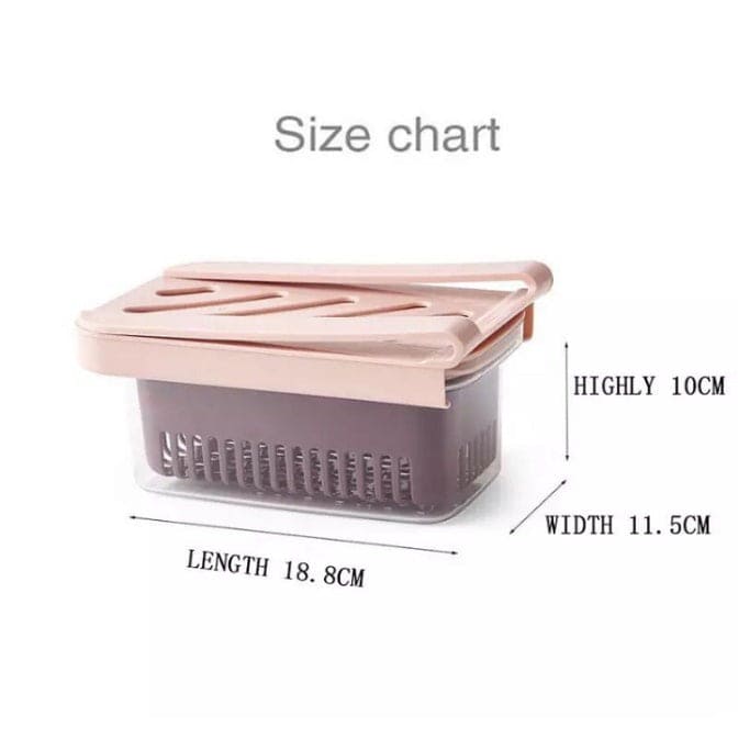 Drawer Refrigerator Basket, Stretchable Fridge Organizer, Pull-out Drawer Fresh Spacers, Ginger Garlic Storage Container For Refrigerator, Vegetables And Fruits Storage Containers