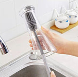 Bottle Cleaning Brush, Rubber TPR Bristles Long Handle Cleaning Brush, Milk Bottle Cleaning Brush, Bendable Toilet Brush For Bathroom, Deep-Cleaning Toilet Bowl Brush