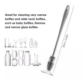 Bottle Cleaning Brush, Rubber TPR Bristles Long Handle Cleaning Brush, Milk Bottle Cleaning Brush, Bendable Toilet Brush For Bathroom, Deep-Cleaning Toilet Bowl Brush