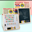 Wooden Montessori Educational Magnetic Blackboard , Multipurpose Educational Learning Board, Double-sided Magnetic Wooden Writing Blackboard