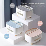 Tissue Box Holder, Multifunction Tissue Box ABS Material Storage Organizer, Desktop Tissue Box With Hidden Mobile Phone Holder, Remote Holder