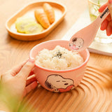 Disney Snoopy Ceramic Bowl Set | 4 Pieces Gift Pack | Premium Ceramic Soup, Cereal & Dessert Bowl Set