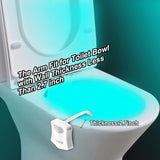Toilet Bowl Led Sensor Lamp, Bathroom Colorful Motion Sensing Night Light, Multicolor Toilet Bowl Seat Lamp for Bathroom, Toilet Rgb Inside Light, Motion Sensor Activated Glow for Toilet Bathroom Bowl