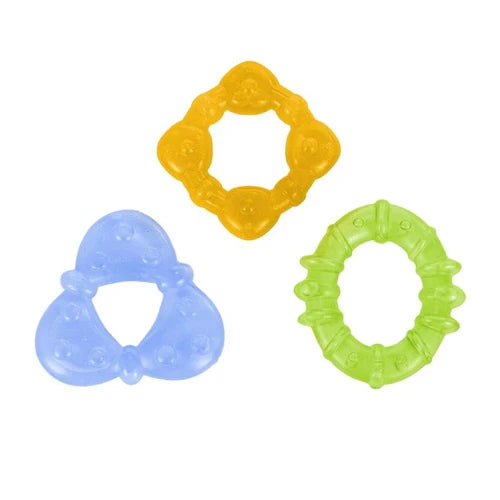 Set Of 3 Baby Chill Teeth Teether, Water Multicolored Teether, Baby Water Filled Teething Toy
