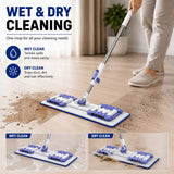 Super Absorbent Flat Microfiber Mop with Detachable Washable Pad