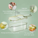 Multifunctional Vegetable Stinger, Vegetable Slicer Chopper Cutter Shredder with Storage Box,  Vegetable Cutter With Basket, Hand Guard Potato Grater With Storage, Vegetable Chopper With Container, Transparent Slicer Shredder And Cutter