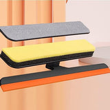3 In 1 Multifunctional Wiper Brush, Glass Wiper Cleaning Scrubber With Duster, Adjustable Handle Window Cleaner Wiper, Net Screen Cleaning Brush, Household Bathroom Kitchen Glass Scraper Cleaner, Rotatable Silicone Squeegee