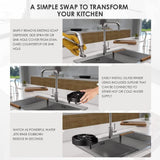Automatic Cup Washer, Faucet Glass Cleaner For Kitchen Sink, Bar Glass Rinser Coffee Pitcher, Washer Bottle Rinser Wash Cup Tool, Faucet Bar Glass Rinse, Kitchen Sink Accessories Sets Glass Rinser, High Pressure Glass Cleaner