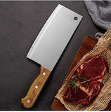Butcher Knife, Meat Fish Vegetables Chopping Cleaver Butcher, Professional Knife Kitchen Chopping Chef Tool, Stainless Steel Bone Cutter Meat Cleaver Slicer Vegetable, Multipurpose Cleaver for Meat Bone Cutting Vegetable Slicing