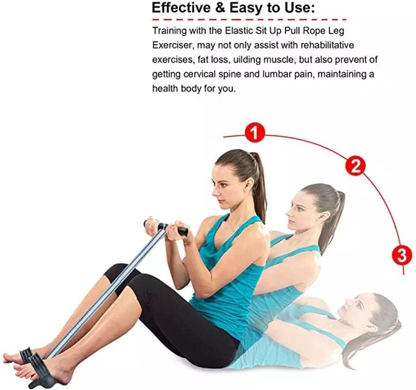 Body Shaping Tool, Sit Up Pull Spring Tension Bodybuilding Fitness Equipment,  Elastic Foot Pedal Abdomen Leg Exerciser