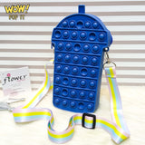 New 3D Silicone Ice Cream Shaped Pop It Bags, Pop It Adults Decompression Bag, New Mini Fingertip Toy Bag, Sensory Silicone Pop Fidget Bags For Kids, Push Bubble Popet Bag