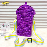 New 3D Silicone Ice Cream Shaped Pop It Bags, Pop It Adults Decompression Bag, New Mini Fingertip Toy Bag, Sensory Silicone Pop Fidget Bags For Kids, Push Bubble Popet Bag