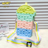 New 3D Silicone Ice Cream Shaped Pop It Bags, Pop It Adults Decompression Bag, New Mini Fingertip Toy Bag, Sensory Silicone Pop Fidget Bags For Kids, Push Bubble Popet Bag