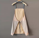 Women Wipeable Kitchen Apron, Enlarged Pocket Waterproof Oil-Proof Coffee Pinafore, Cooking Baking  Adult Bib, Kitchen Bib Aprons For Women & Men