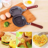Mini Egg Frying Pan, Star Heart Strawberry Breakfast Egg mold, Fried Egg Pancake Mold, Non-Stick Egg Pancake Omelet Mini Frying Pan, Mini Cookware Black Non Stick Pan