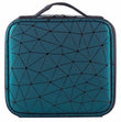 Diamond PU Travel Cosmetic Bag, Portable Cosmetic Bag With Adjustable Dividers, Makeup Brush Organizer, Makeup Suitcase For Women