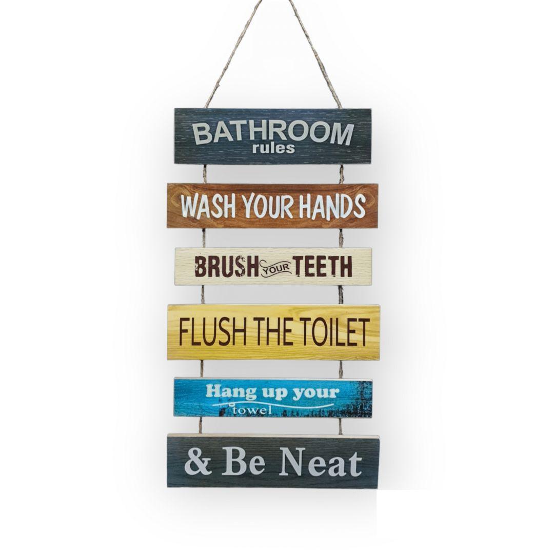 Bathroom Rules Wall Hanging | Wall Décor | Home Décor