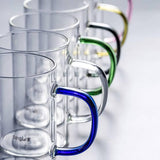 Coloured Handle Clear Water/Juice Glass Set