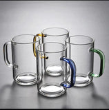 Coloured Handle Clear Water/Juice Glass Set