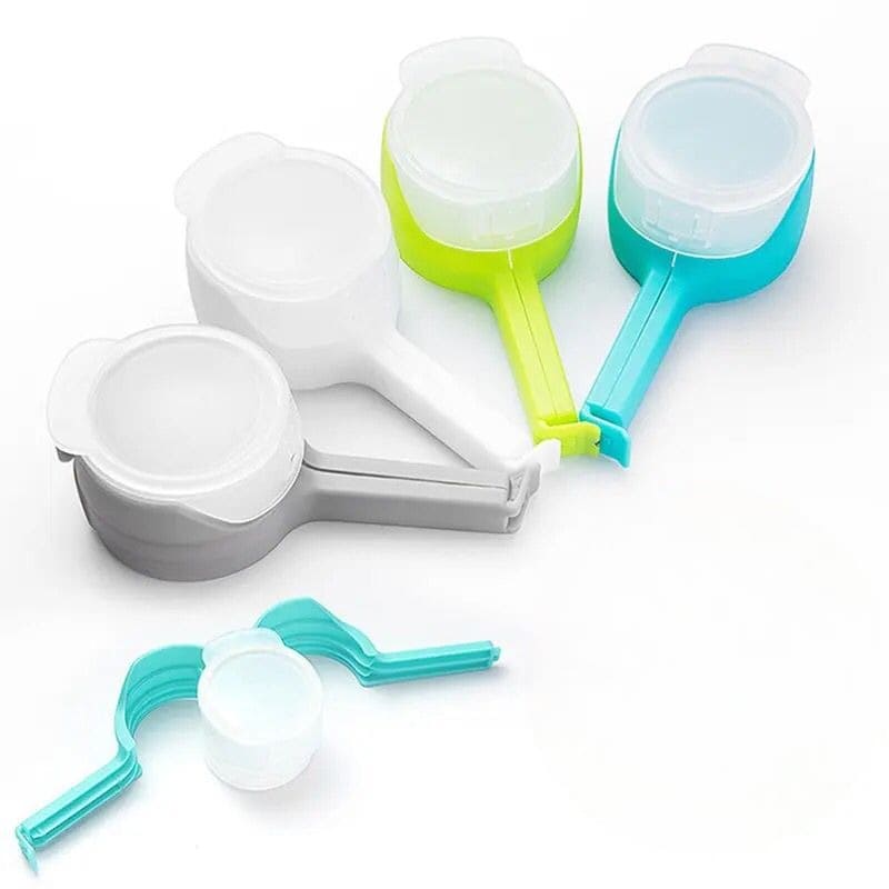 Snack Sealing Clip, Seal Pour Food Storage Bag Cap Clip, Food Sealer Clamp, Round Mouth Effect Clip Kitchen Tool,  Multifunction Seal Pour Food Storage Bag Clips, Moisture Sealing Snack Storage Container Clips, Home Food Close Clip Seal