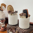 Makeup Bucket Organizer, Multifunctional Rotating Pencil Makeup Brush Holder, Hollow Multiuse Organizer, Non-slip Round Multi Grid Desktop Sundries Pencil Holder, Lipstick Eyebrow Pencil Holder, Desktop Makeup Brush Storage Bucket
