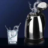 2L Stainless Steel Electric Kettle, Electric Teapot Water Boiler, Samovar Tea Thermos Pot, Anti Over Heat Thermal Mug, Portable Travel Water Boiler, Household Quick Heating Hot Water Boil Kettles, Electric Automatic Cut Off Jug Kettle