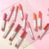 Set Of 3 Fruity Lip Gloss, Velvet Matte Lipstick, Natural Matte Lip Balm, Waterproof Moisturizing Lasting Beauty Makeup Lipstick, Long-Lasting Liquid Lipstick