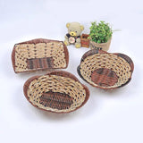 Mini Fruit Basket, Decorative Fruit Basket, Living Room Fruit Basket, Small Plastic Rattan Lace Bamboo Basket, Kitchen Dining Fruit Plate, Multipurpose Storage Basket
