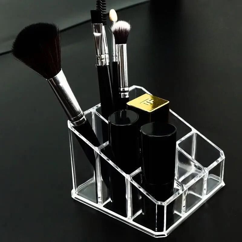 Lipstick Display Stand Holder, Acrylic Lipstick Storage Box, Acrylic Makeup Organizer, Desktop Lipstick Display Storage Box, Cosmetic Nail Polish Storage Rack, Desktop Dressing Table for Lip Glaze Brushes Bottles