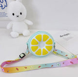 Fruity Shoulder Bag, Kids Clutch Bag, Sling Bag For Girls, Travel Cross Body Bag, Mini Cross Body Bags, Soft Stuffed Shoulder Bags For Girls, Elegant Women Crossbody Bags