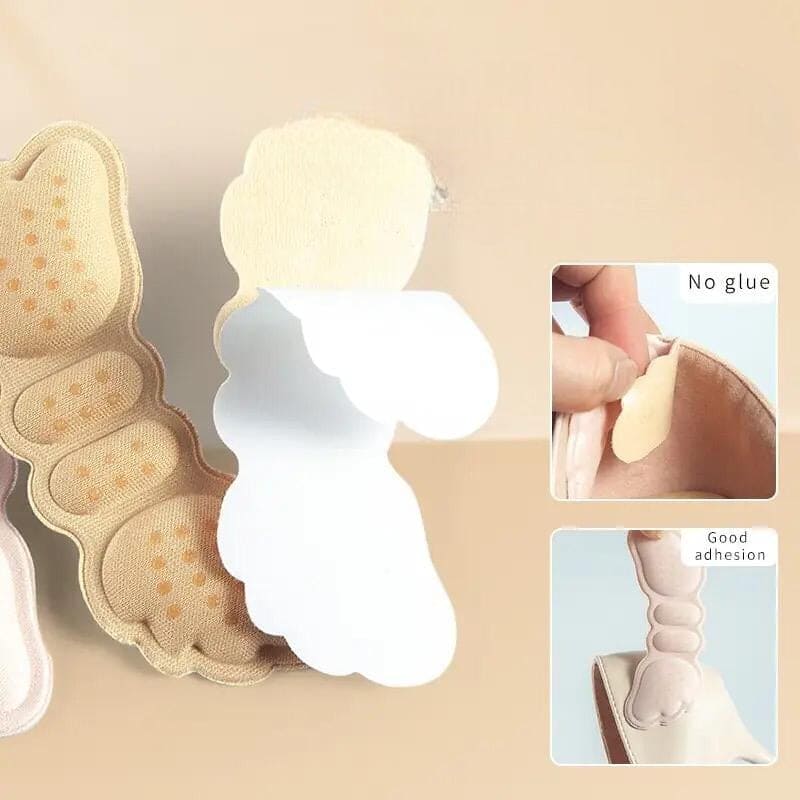 Pair Of Butterfly Shoe Insole, Heel Liner Grips Protector, Anti Keep Abreast Heel Pads, Foot Care Insert Cushion, Anti Slip Shoe Massage Insoles Stickers, Heel Cushion Snugs, Shoe Sole Supporter