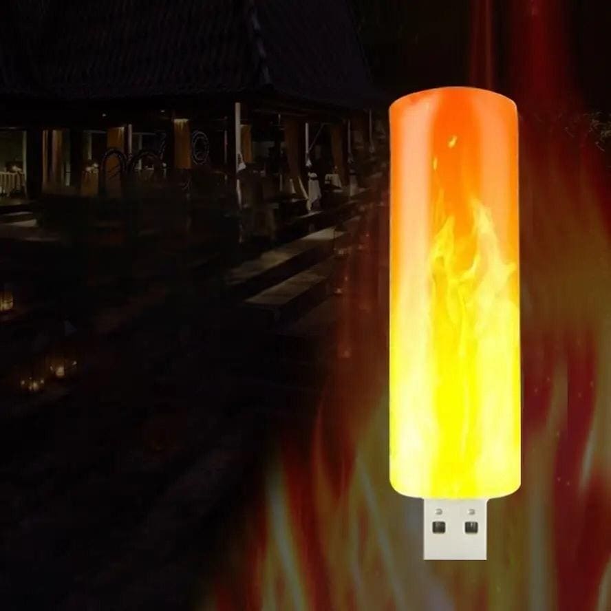 Led Flame Light, Flame Flashing Candle Light, Portable Mini Night Light, Ultra Bright Energy Saving Flame Light, USB Imitating Flickering Candle Night Lamp, Flame Flashing Candle Book Lamp