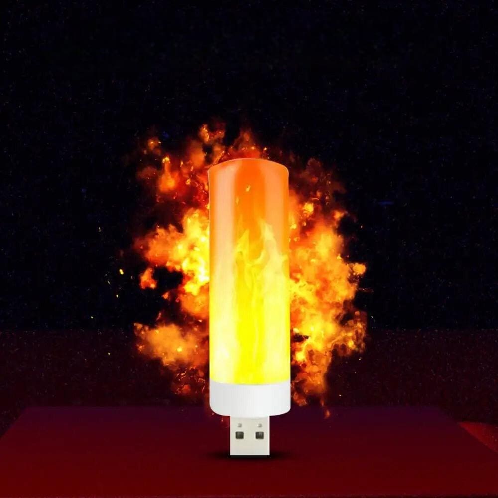 Led Flame Light, Flame Flashing Candle Light, Portable Mini Night Light, Ultra Bright Energy Saving Flame Light, USB Imitating Flickering Candle Night Lamp, Flame Flashing Candle Book Lamp