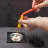 Flexible Sink Cleaning Brush, Pipe Draining Brush With Rotating Handle, Drain Weasel Sink Snake Cleaner with New Molded Tip, Clog Plug Hole Remover Tool, Multifunctional Cleaning Claw Hair Catcher, Kitchen Bathroom Cleaning Tools