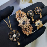 Twinkling Fancy Jewellery Set, Elegant Wedding Jewellery Set, Shining Stylish Leaves Jewellery Set