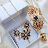 Twinkling Fancy Jewellery Set, Elegant Wedding Jewellery Set, Shining Stylish Leaves Jewellery Set