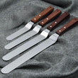 Stainless Steel Cake Icing Spatula, Professional Stainless Steel Cake Icing Spatula, Butter Cream Icing Frosting Knife, Steel Palette Knife Scraper With Wooden Handle, Offset Frosting Angled Icing Spatula, Kitchen Cake Decoration Tools