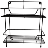 Narrow Metal Rack, Multipurpose Iron Metal Storage Shelf, 2 And 3 Layer Kitchen Bathroom Storage Organizer Rack, Multifunction Wall Rack, Caddy Basket Organizer