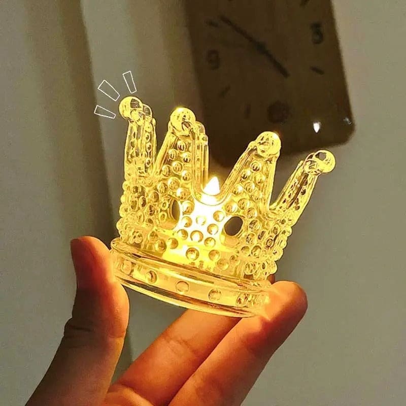 Crown Night Light, Home Decor Crown Nightlight, Decoration Ornament Wedding Romantic Candles Light