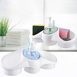 Snip Soap Dispenser With Sponge Holder, Dish Washing Soap Dispenser, Multi Utility Soap Sponge Storage for Bathroom Kitchen Basin, Titiz Soap Dispenser with Sponge Holder