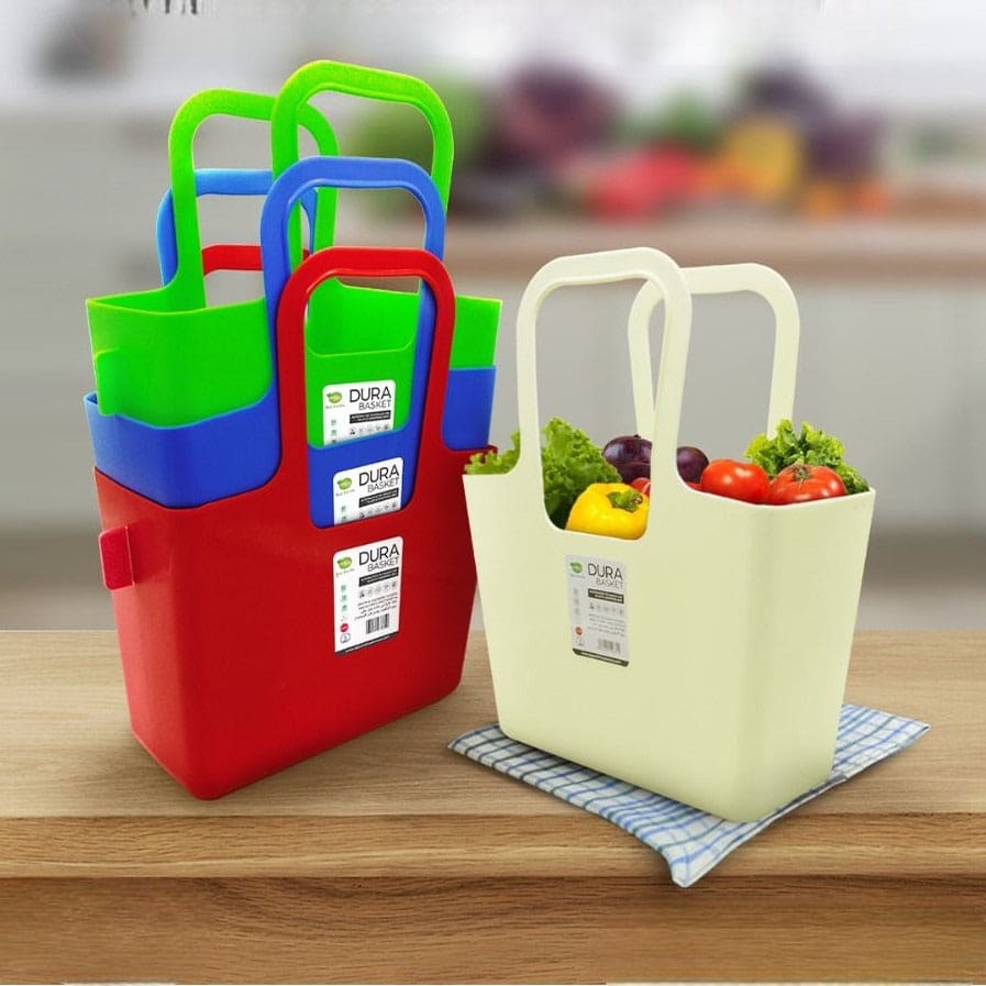 Multipurpose Dura Basket, Reusable Grocery Shopping Bags, High Capacity Food Shopping Bag With Handles