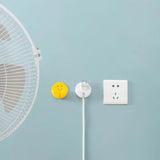 Round Smiley Plug Holder, Lovely Smiley Hook, Nail-free Hook Hanger, New Wall Storage Plug Hook, Creative Multifunction Plug Hook, Strong Traceless Hook, Power Cord Holder Storage Hook