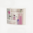 Plastic Bathroom Cabinet, Wall Mounted, Hanging Bathroom Storage Cabinet, Multipurpose Cabinet with Doors and Shelves, Wall Mounted Washroom Cabinet, Over The Toilet Cabinet, Kitchen Bathroom Storage Shelve