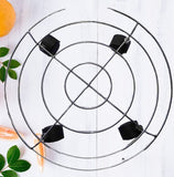 Plant Caddy Stand, Movable Flower Pot Tray, Stainless Steel Cylinder Trolley, Multipurpose Heavy Duty Stand with Wheels