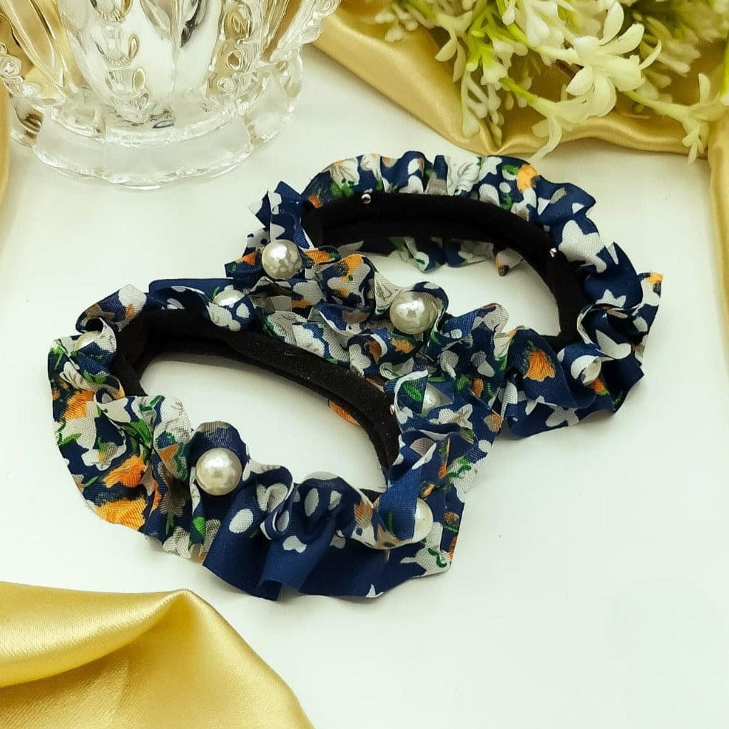 Pack of 6 Hair Scrunchies, Elastic Bands Ponytail Holder, Ties Rope Chiffon Headband,  Anti-Hair-Breakage Ponies Set for Girls, Women