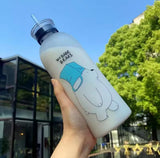 Character Frosted Water Bottle – 500ml Trendy Hydration Bottle