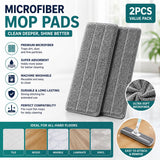 Washable Durable Replacement Microfiber Pads – Reusable Mop Cleaning Pads