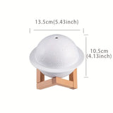 Ultrasonic 3D Moon Air Humidifier, Aroma Essential Oil Diffuser, Mist Purifier With Moon Lamp, Rechargeable USB Mist Frogger Maker, New Baby Planet Air Freshner Lamp, Usb Desktop Humidifier Bedroom With Stand, Usb Fogger Mist Maker With Led Light