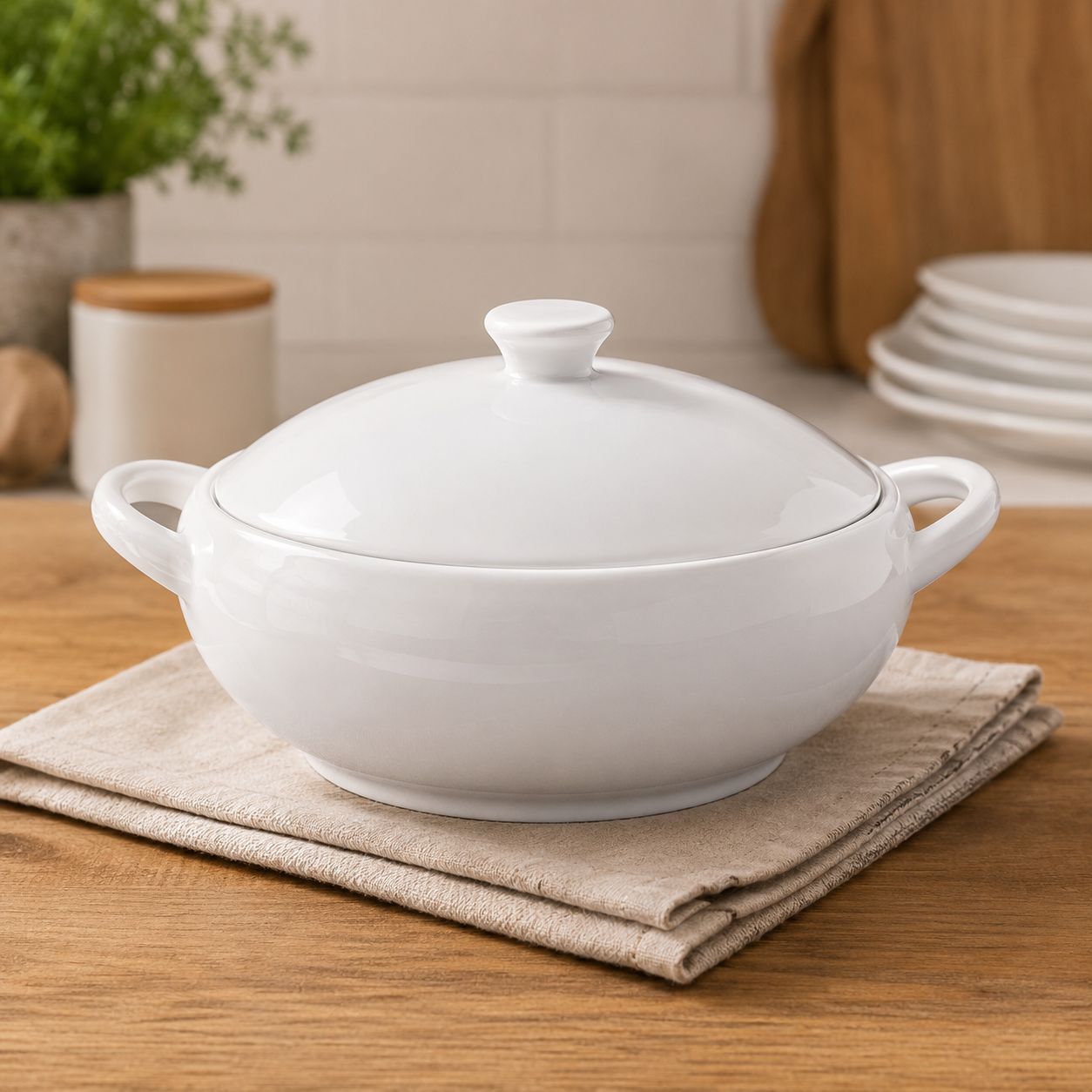 WINSOR ENGLAND CERAMIC CASSEROLE WITH LID