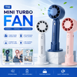 T10 Mini Turbo Fan USB Rechargeable Hand Fan